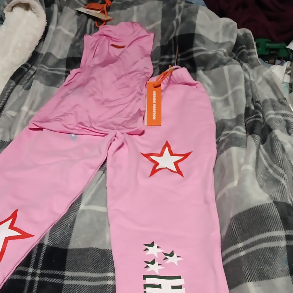 Heron Preston outfit with tags
